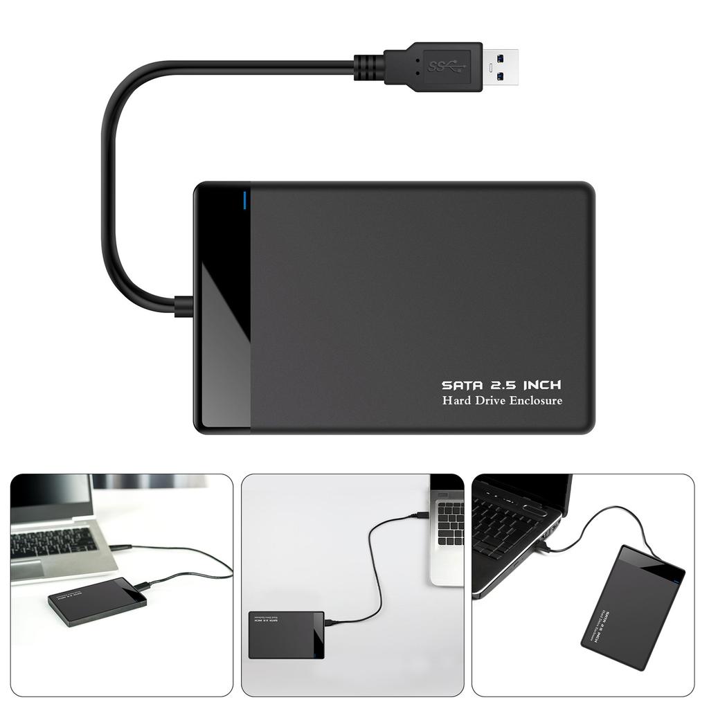 2.5inch External Hard Drives Enclosure USB3.0 Hard Disk Case Support Data Transfer Case for PC Laptop Accessories