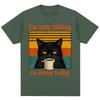 Im Only Talking To Jesus Today Funny Christian T Shirt Unisex Unisex Vintage Balck Cat Coffee Faith Humor Tshirt Loose Cotton Tees