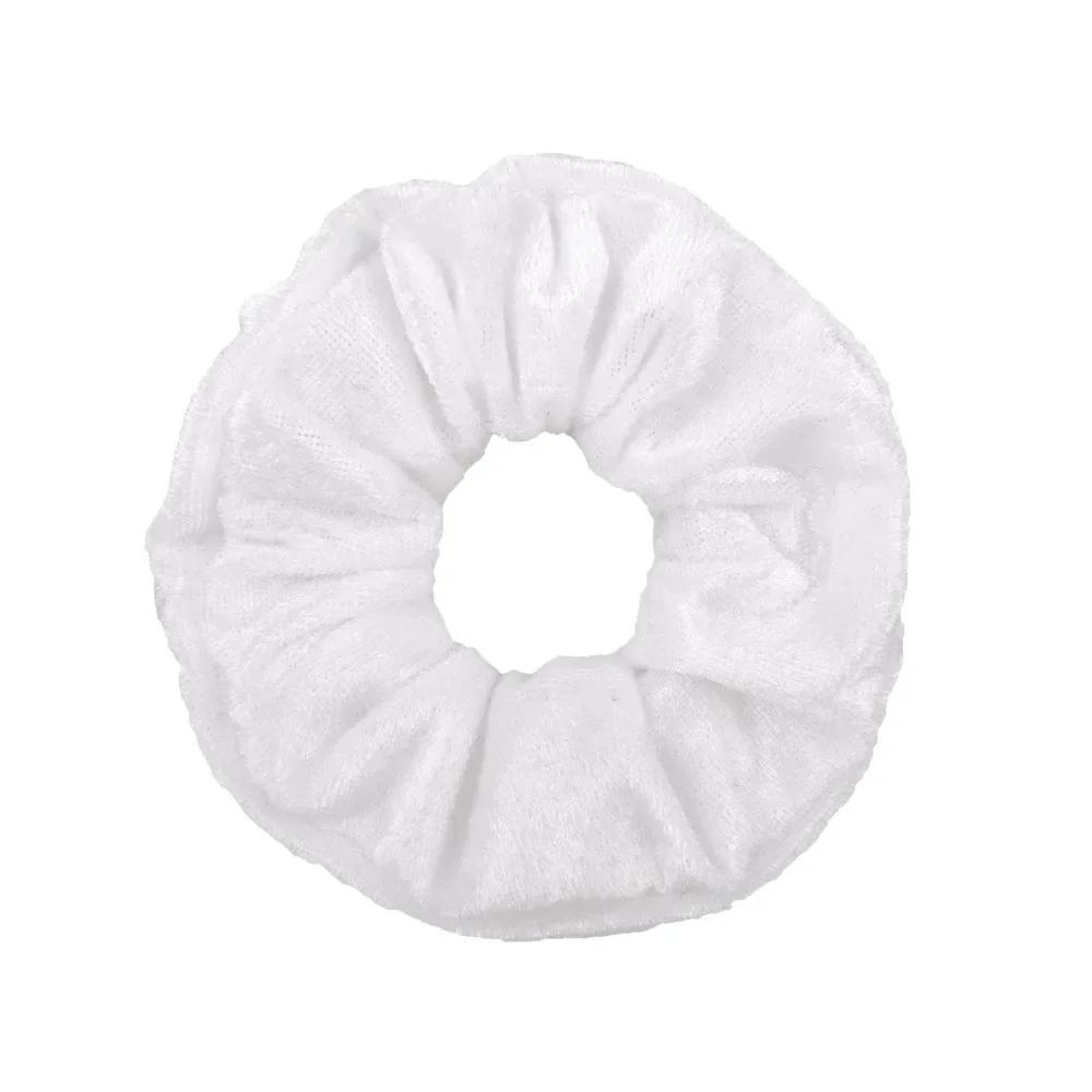 1 stuks Effen Kleuren Fluwelen Haar Scrunchies Dames Meisjes Paardenstaart Houder Hoofdband Elastische Haarbanden Haaraccessoires