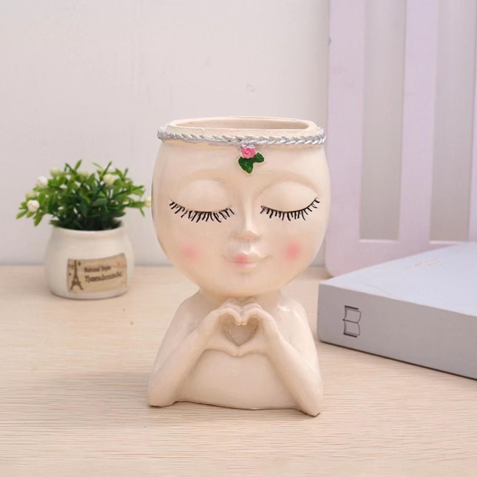 

Креативные суккулентные растения половинной длины, цветочные горшки, изделия ручной работы из смолы, декоративные предметы и украшения для домашнего хранения, двора и сада One Size бежевый