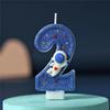 Luminous Astronaut Cake Toppers: Creative Digital Candle Decorations