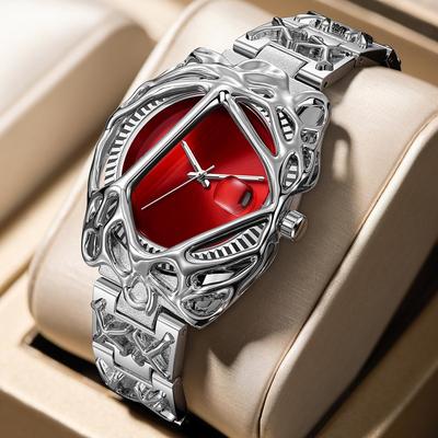 Y2K Retro Buitenaards Spinnenweb Ontwerp Heren Kwarts Horloge Vintage Stijl Waterdicht Heren- en Dames Kwarts Horloge Datumweergave