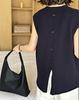 Juzhi Spring Women's Back Slit Suit Vest - Simple, Elegant, Layered Top (1588)