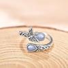 Bohemian Ring with Moon Light Stone Decor Simple Eye-catching To Wear Ring for Outgoing Dress Matching