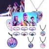 Kpop Demon Character Necklace Hunter Huntrix Cartoon Hanging Pendants Necklace for Fans Gifts Saja Band Fan Bracelet Gifts