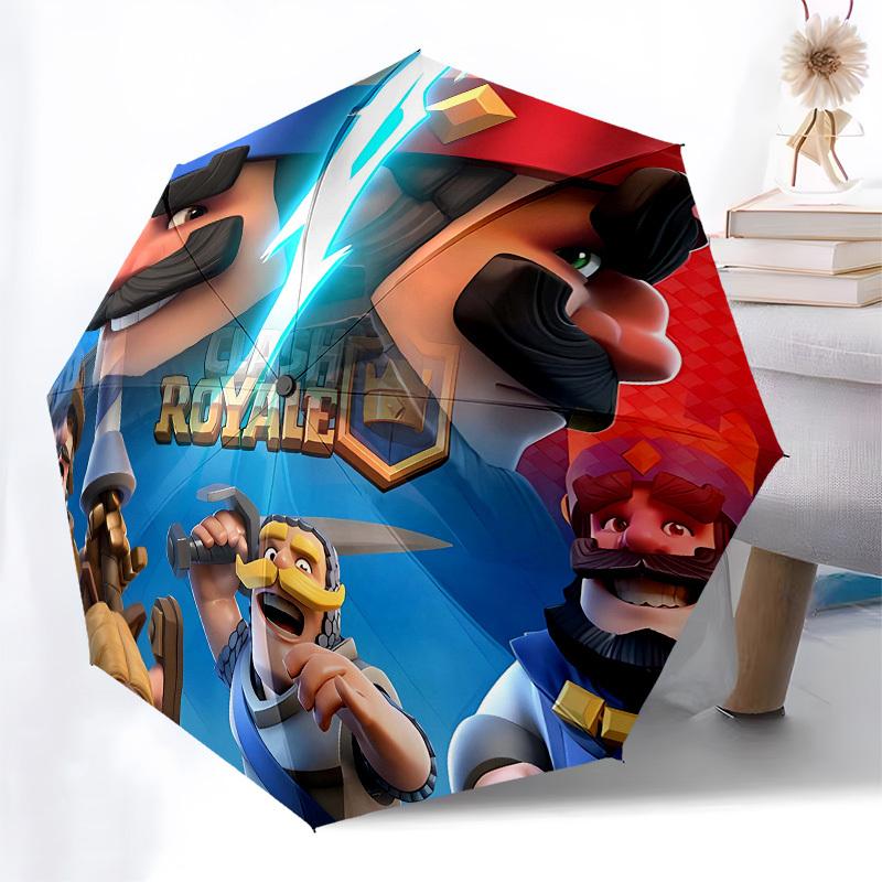 Clash Royale, Royal Battle Automatic Opening and Closing, 8 Rib Structure Portable Umbrella, Suitable for Men and Women In All Seasons Perf