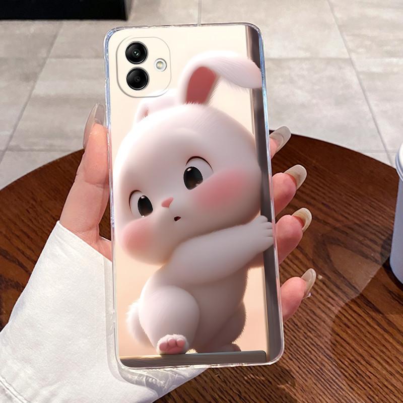 Casing For Samsung A04 A04e Case A045F A042F Clear Aesthetic Cute Cat Soft TPU Back Cover For Samsung Galaxy A04 A04e Phone Case