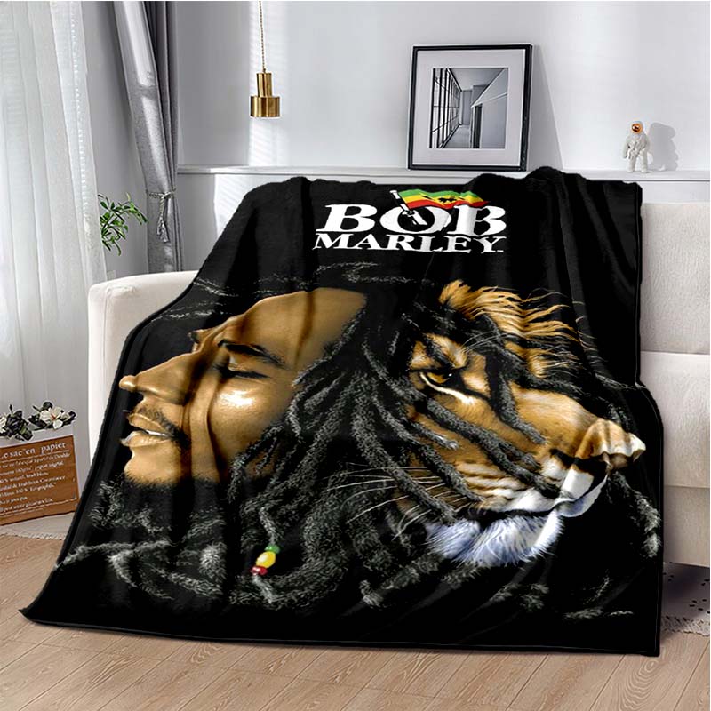 Bob Marley Music Throws Blanket for Kid Couch Sofa Travel Home Picnic Hiking Bed Beding Super Soft Flannel Blanket Birthday Gift