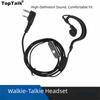 Earhook Design Walkie-Talkie Headset Over Ear Walkie Wired Headset  Professional Use