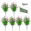 20 Artificial Flowers For Outdoor Home Decoration, UV Resistant Artificial Plastic Green Shrubs For Hanging Garden Porch Window Frame Decoration,