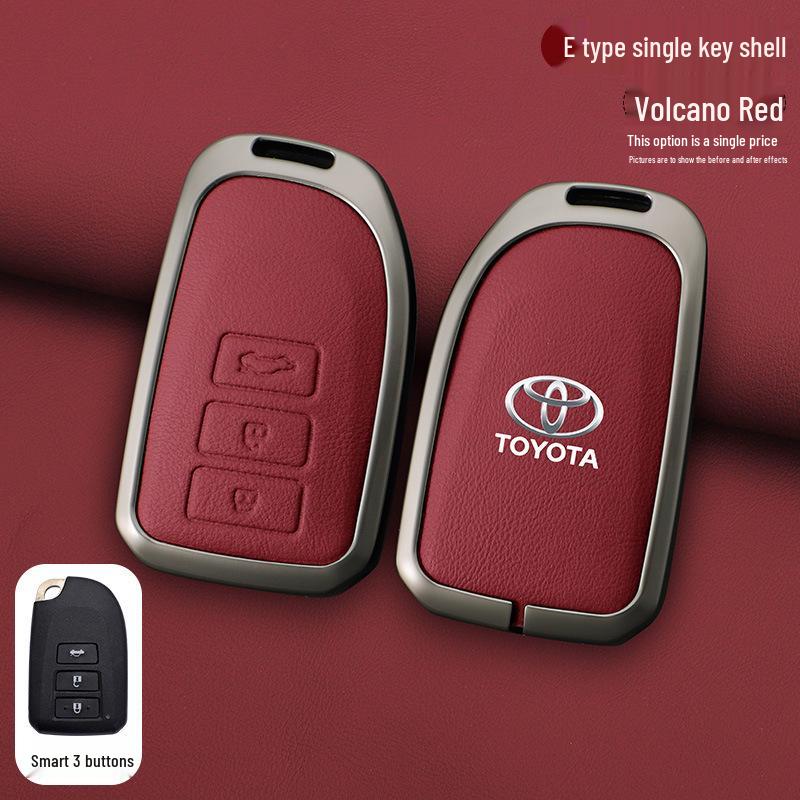 Schlüsselabdeckung für Toyota Yaris L, Vios FS und Echte Lederhülle für Damen