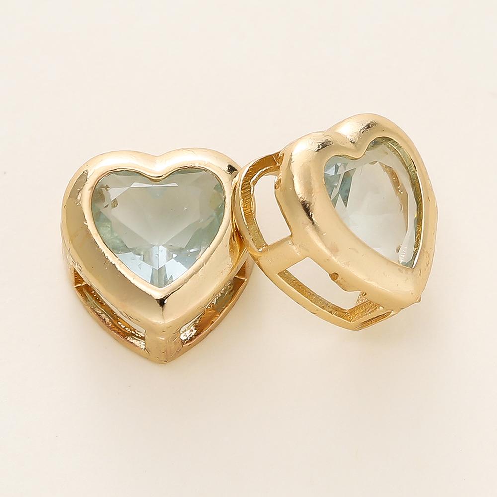 

4/6Pcs 18K Gold Color Plated Brass Ellipse Cuboid Heart Beads with Zircon for DIY Bracelet Necklace Jewelry Making Accessories 4pcs
