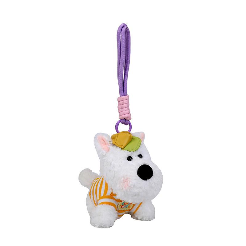 Cute Cute West Highland Puppy Pendant Plush Toy Doll Cartoon Schoolbag Hanging Ornament Keychain Doll