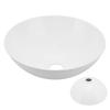327.6x129.1mm Vessel Sink Round Bowl Modern Acrylic for Caravans Campers Yachts Bathroom