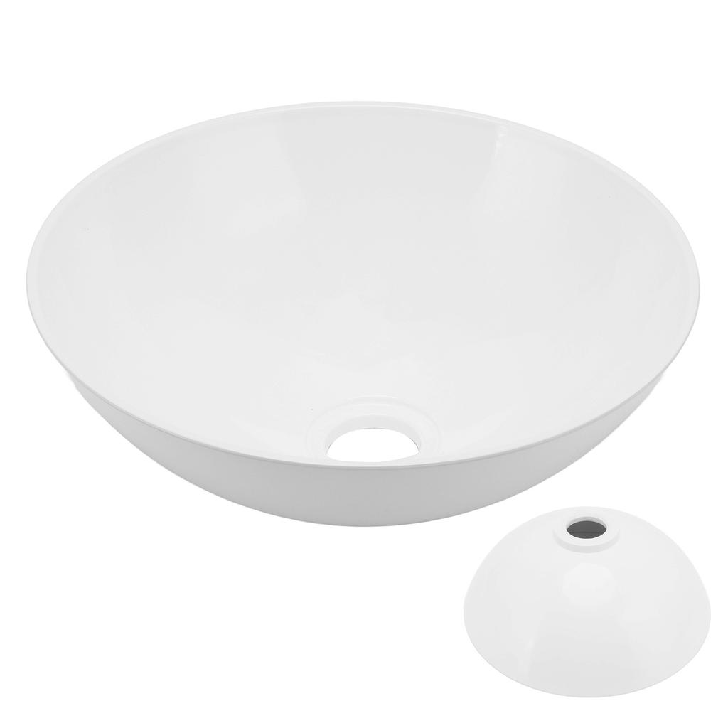 327.6x129.1mm Vessel Sink Round Bowl Modern Acrylic for Caravans Campers Yachts Bathroom