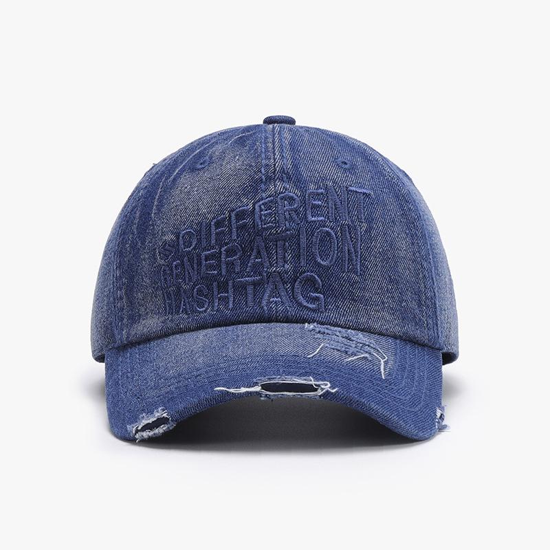 Spring and Summer Outdoor Curved Brim Letter Embroidery Washed Baseball Cap Men's Fashion Sun Protection Versatile Women's Cap