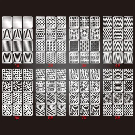 3 Sheet Nail Art Transfer Stickers 3D Design French Manicure Tips Decal Tool