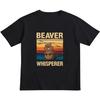 Funny Vintage Beaver Whisperer Kids T-Shirt for 4-13 Years Old Children