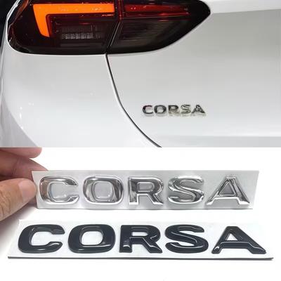 1 Pieza Emblema Insignia de Coche CORSA 3D - Adecuado para Corsa Pegatina de Maletero
