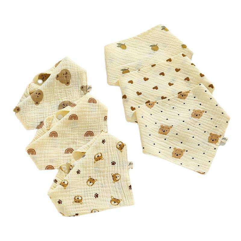 Bibs Type A: Waterproof Pure Cotton Gauze Baby Bibs, Lightweight for Children