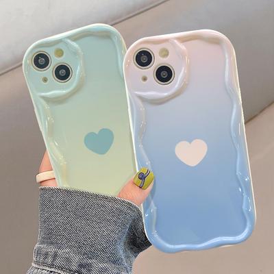 Eenvoudige Verloop Liefde Geschikt voor Apple 16PRO Mobiele Telefoonhoesje IPhone 15 Volledige Dekking Zacht Siliconen 14 Fijne Gaten Anti-val X