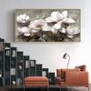 Vit blomma Abstrakt oljemålning på duk Affischer och tryck Canvasmålning Cuadros Väggkonstbild för vardagsrumsinredning