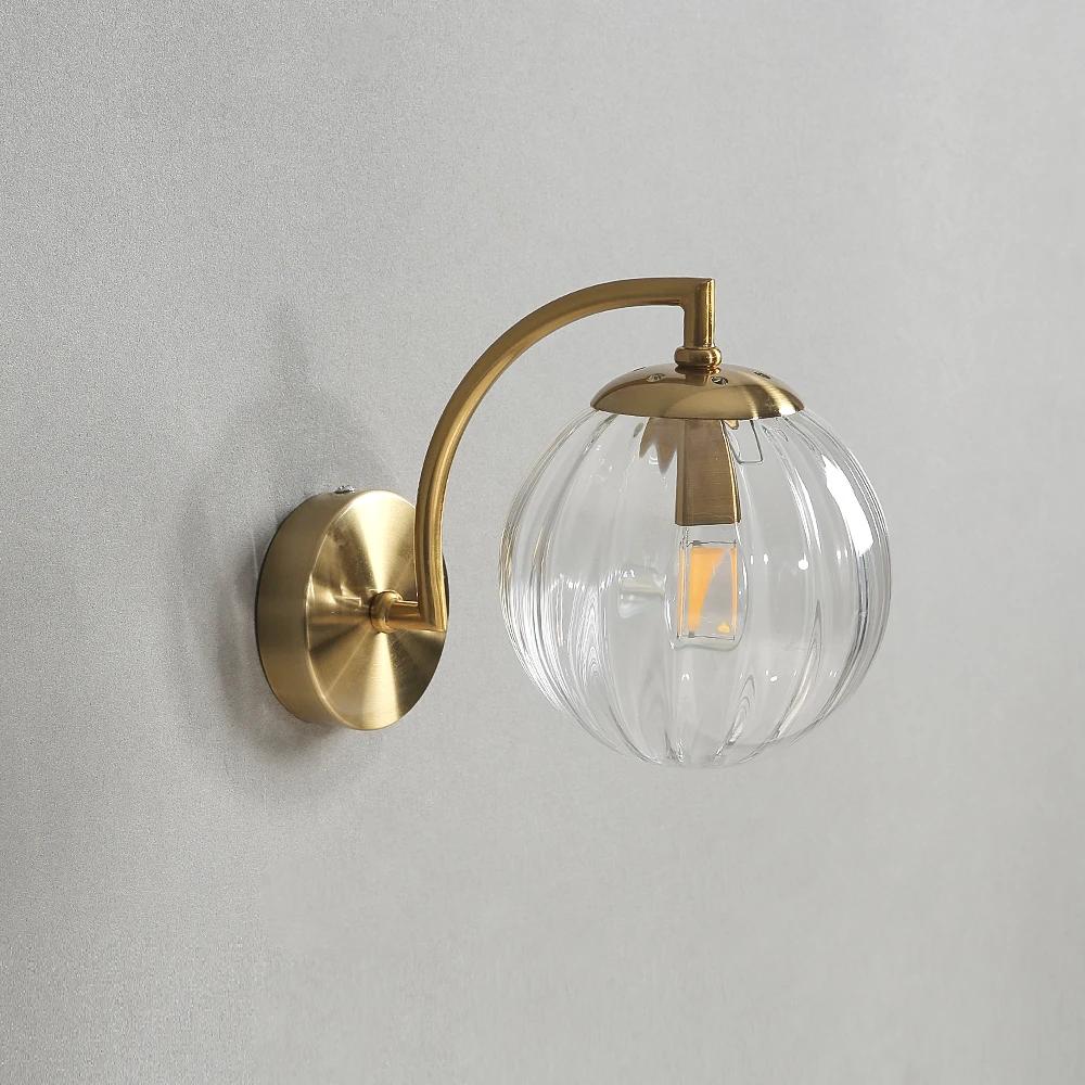 

Modern Led Wall Lamp color Glass wall Light Nordic Living Bedroom Bedside Sconce Dining Kitchen Indoor Light Fixture