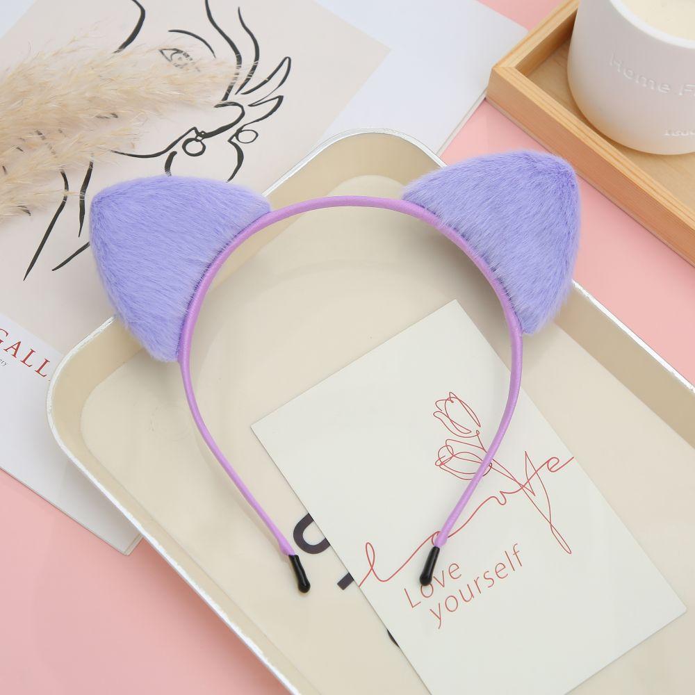 Cat Ears Furry Headbands for Women and Girls, Makeup of Party Decoration, Daily Wearing, Cute