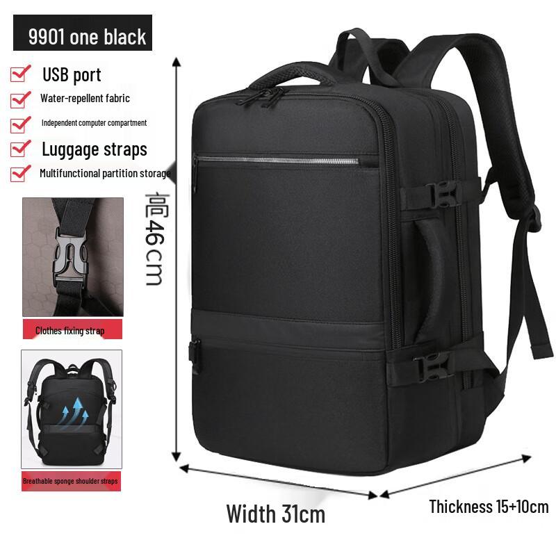 

Li Shen Men s Large Capacity Expandable Business Travel Backpack