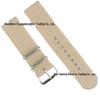 Regnbuefarget klokkereim i lerret og nylon i koreansk stil (18/20/22/24 mm) for Apple Watch