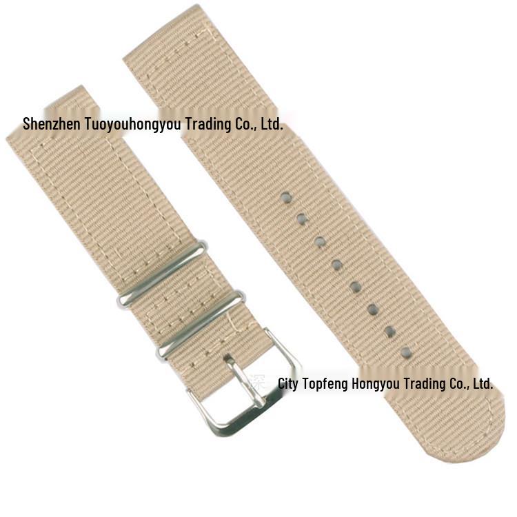 Regnbuefarget klokkereim i lerret og nylon i koreansk stil (18/20/22/24 mm) for Apple Watch