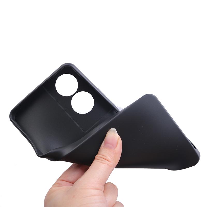 For TCL 40 Nxtpaper 4G Case Soft Matte Finish TPU Black Phone Cover (Precise Lens Cutouts)