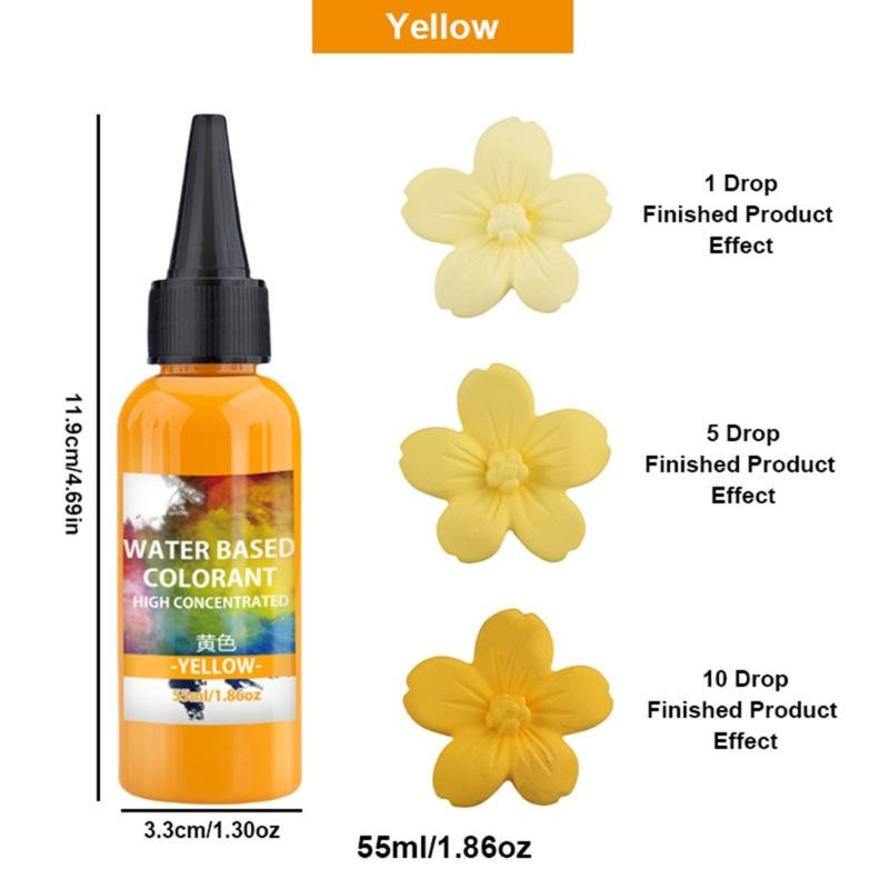 55ml Water Soluble Resin Dye for Craft Safe Colorant for Plaster Cement Vibranting Long Time Use Pigment