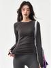Women's Quick-Dry Long Sleeve Yoga Top for Outdoor Cycling and Running in Autumn/Winter