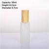 Wood Grain Frosted Glass Bottle with Pump Spray, Refillable Lotion Cosmetic Container for Travel Serum Essentials