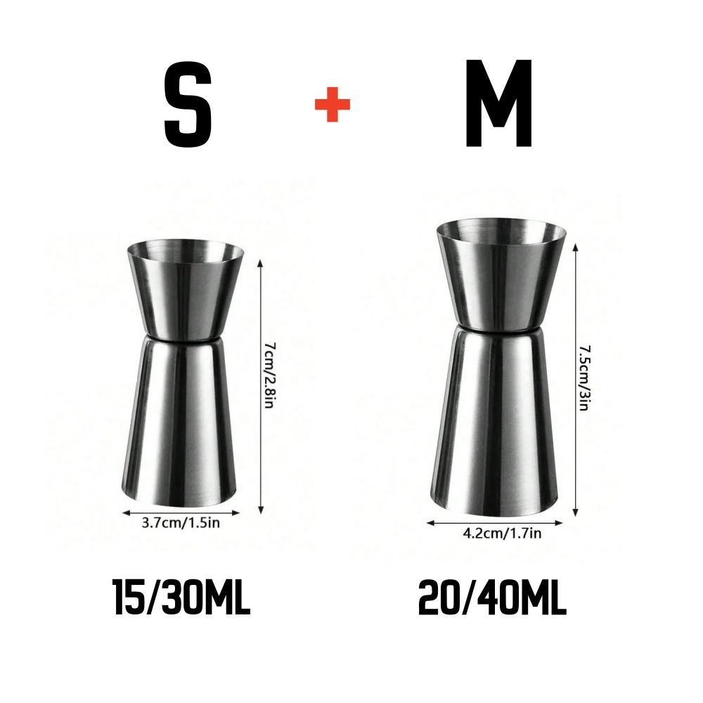 Stainless Steel Measuring Cup Cocktail Shaker Peg Measurer Jigger Dual Shot Drink Alcohol Capacity Shaking Bottle Party Bar Tool
