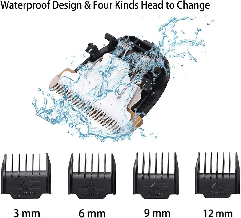 Dog Grooming Kit Clippers, Low Noise, Electric Quiet, Rechargeable, Cordless, Pet Hair Thick Coats Clippers Trimmers Set