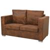 VidaXL Ensemble de canapés 3 pcs Cuir daim synthétique