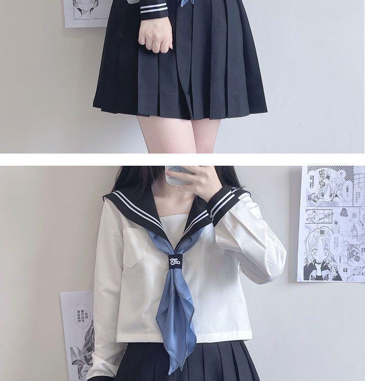 Originální JK Campus Kreslená Uniforma: Bílý námořnický oblek ve stylu vysokoškoláka druhého ročníku pro ženy