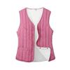 Gilet da donna imbottito tinta unita senza maniche spesso morbido slim fit cardigan monopetto scollo a V gilet caldo antivento