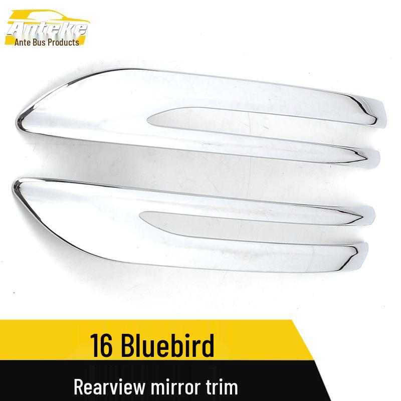 16 Bluebird Rearview Mirror Trim Bright Strip Modification Accessory