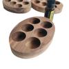6-Slots Essential Oil Storage Box Wooden Organizer Rack Display Stand