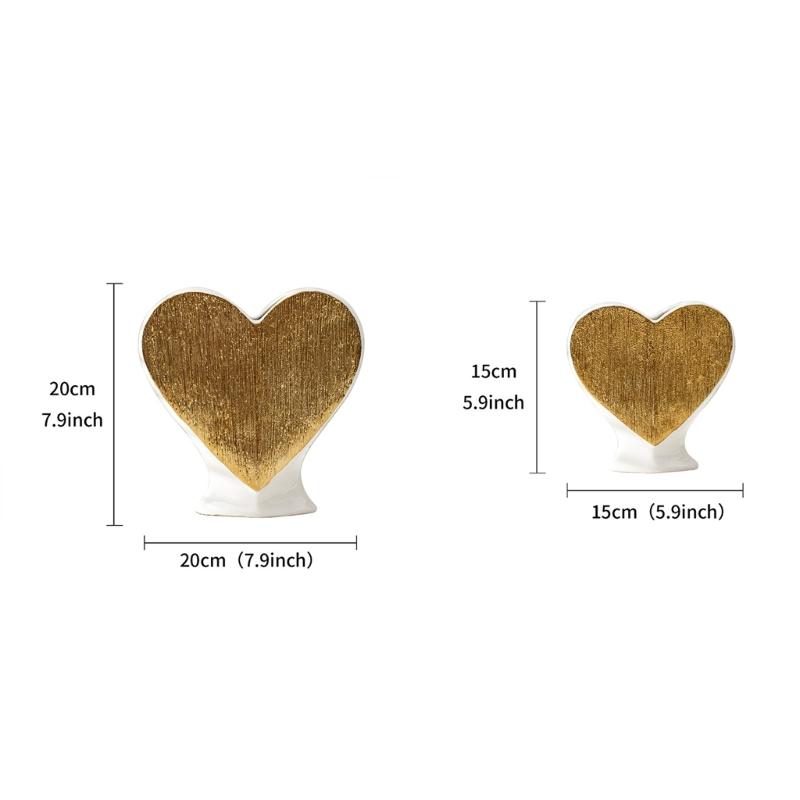 Flower Vase Heart Shaped Flower Pots Unique Decorative Vase for Home Wedding Valentines Day Gift Desktop Living Room