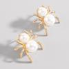 New Dark Retro Punk Earrings Women Exaggerated Pearl Animal Spider Stud Earrings New Halloween Party Accessories Jewelry Gifts