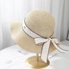 Women's 2025 Bow-trim Fisherman Hat Spring Summer Sunshade Foldable Travel Beach Sun Hat Holiday Fashion Accessories New