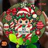 Metal Wall Art See-No-Evil Elf Holiday Sign Festive Ornaments Decor