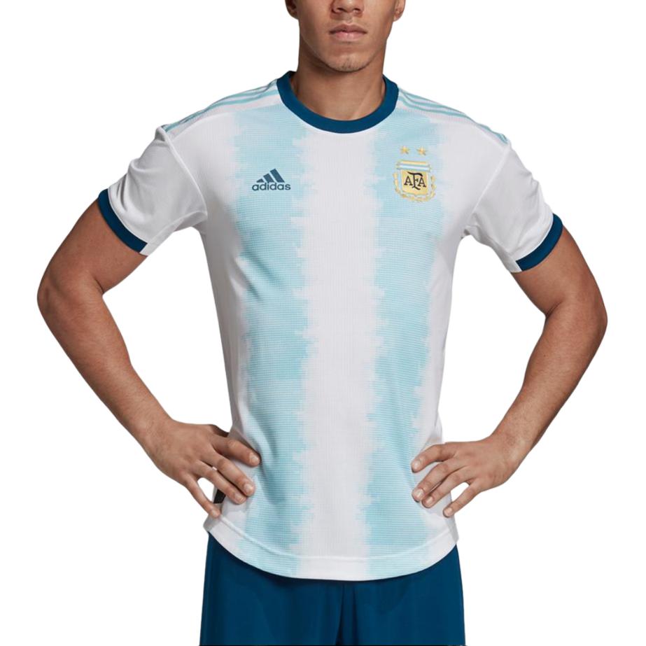adidas Argentina Maradona Climachill Casa Edizione Giocatore Maglia da Calcio Casual a Maglia Manica Corta Uomo Top Bianco Verde Chiaro DP0225