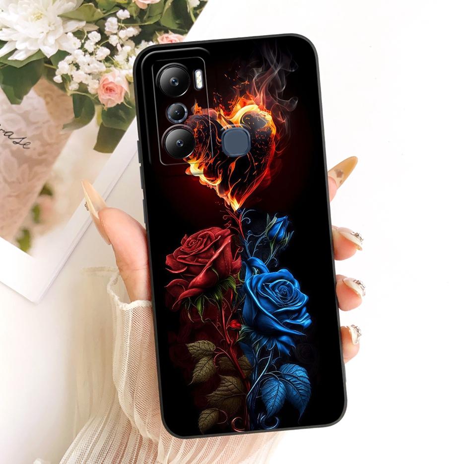 For Infinix Hot 20i Case Hot 20S X6827 Luxury Flowers Candy Painted Cover Soft Silicone Case For Infinix Hot 20 Play Hot20 Shell
