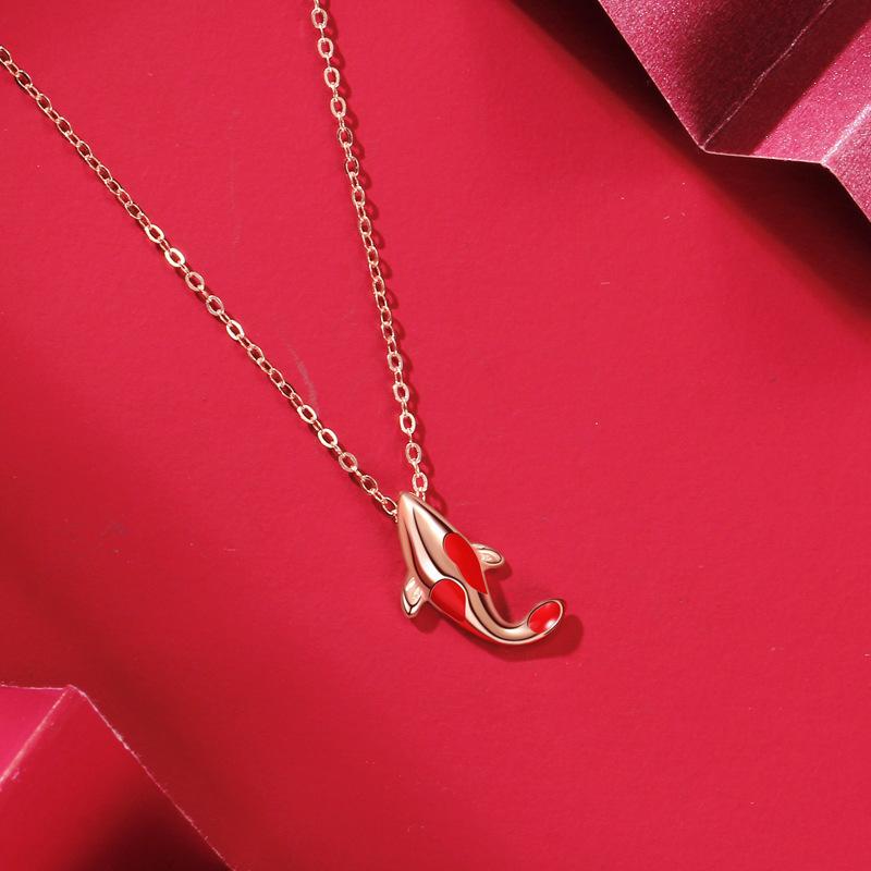 Koi Necklace Female Guochao New Chinese Style Natal Year Koi Year Fish Pendant Female Gift Premium Durable Quality