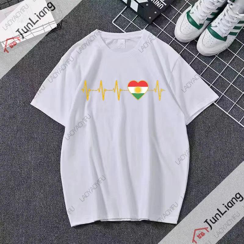T-shirt Kurdistan Manica corta casual moda larga hip hop Unisex Harajuku Y2K abbigliamento neutro Retro comodo top abbigliamento